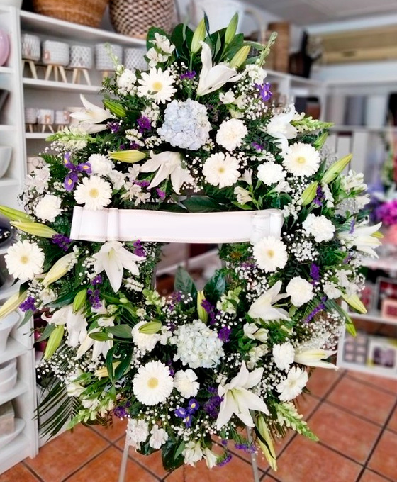 Corona de flores para funeral