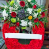 Corona de flores para difuntos