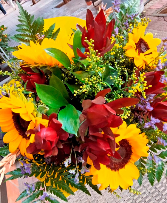 Ramo de girasoles en logroño